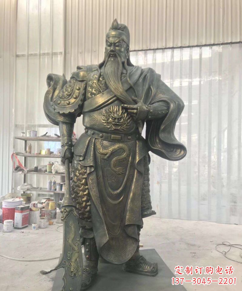 宁波关公铜雕–传承古老的英雄气概