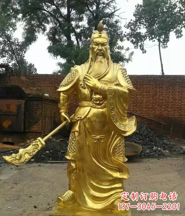 宁波关公提刀武财神铜雕 (5)