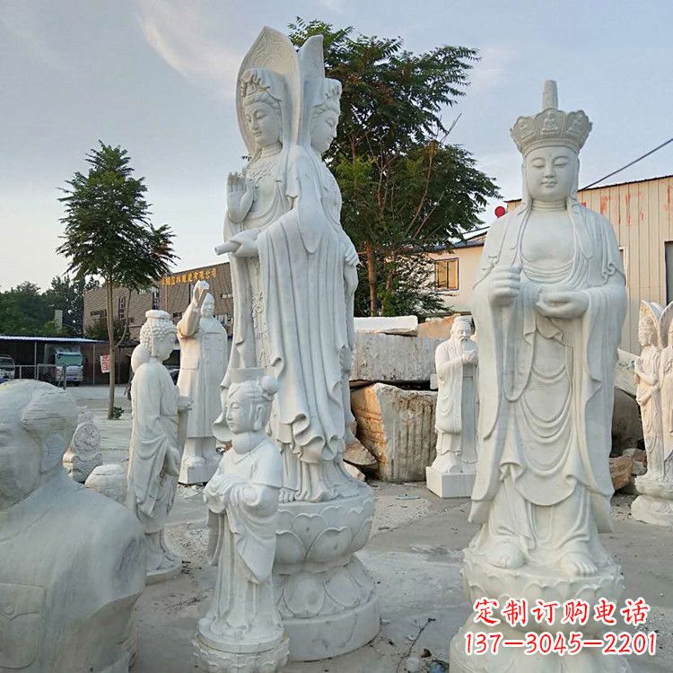 宁波观音 石雕送子观音 汉白玉观音佛像厂家直销石雕汉白玉菩萨_27