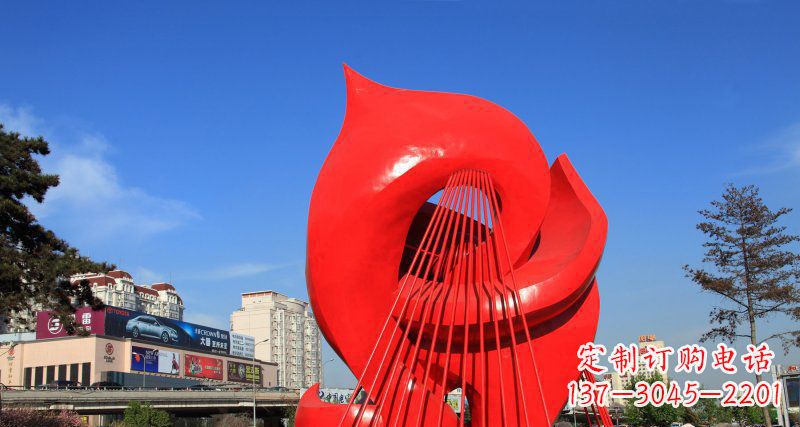 宁波广场不锈钢抽象海豚雕塑