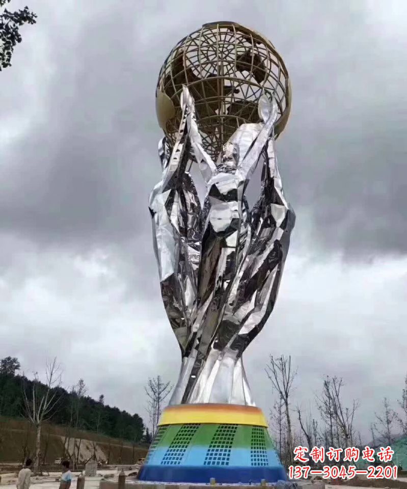 宁波精致的不锈钢手托地球雕塑