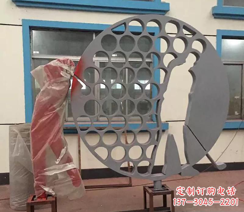 宁波精致现代风格不锈钢高尔夫雕塑
