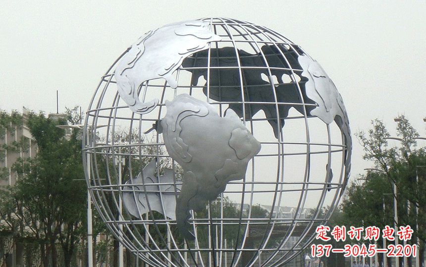 宁波金属太空,伊中领雕塑的不锈钢地球雕塑;
