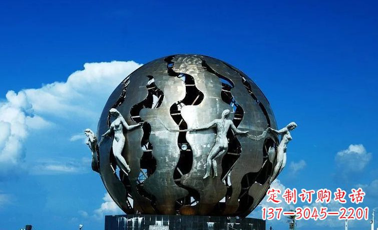 宁波中领雕塑:不锈钢地球雕塑