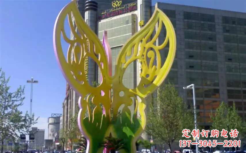 宁波广场不锈钢雕刻蝴蝶雕塑