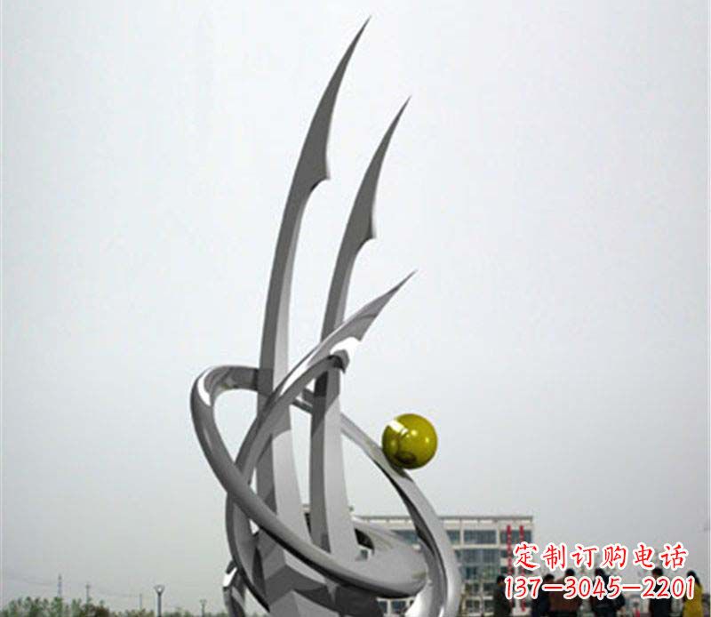 宁波广场不锈钢帆船抽象雕塑