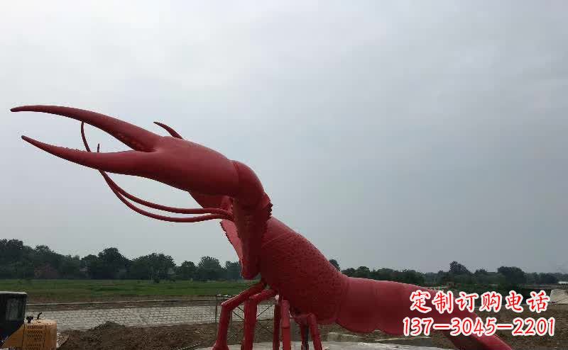宁波广场不锈钢仿真龙虾雕塑