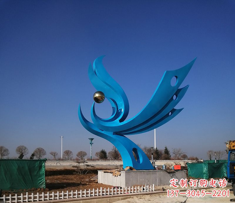 宁波广场不锈钢凤凰雕塑