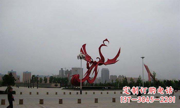 宁波广场不锈钢凤凰展翅雕塑