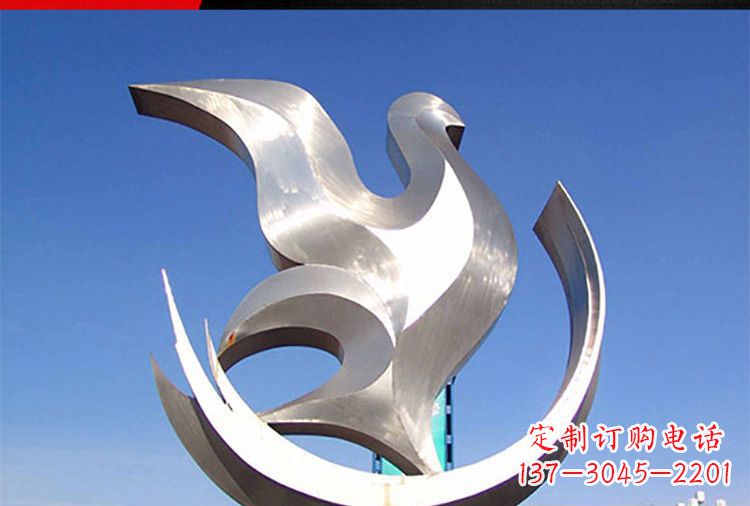 宁波广场不锈钢鸽子摆件雕塑
