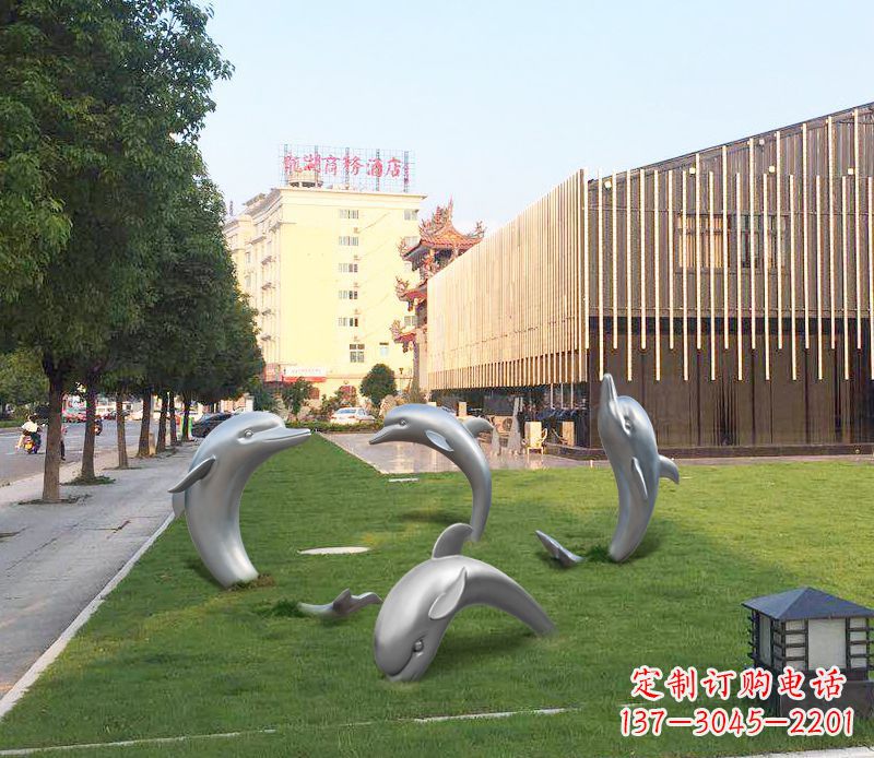宁波艺术雕塑“海豚”摆件