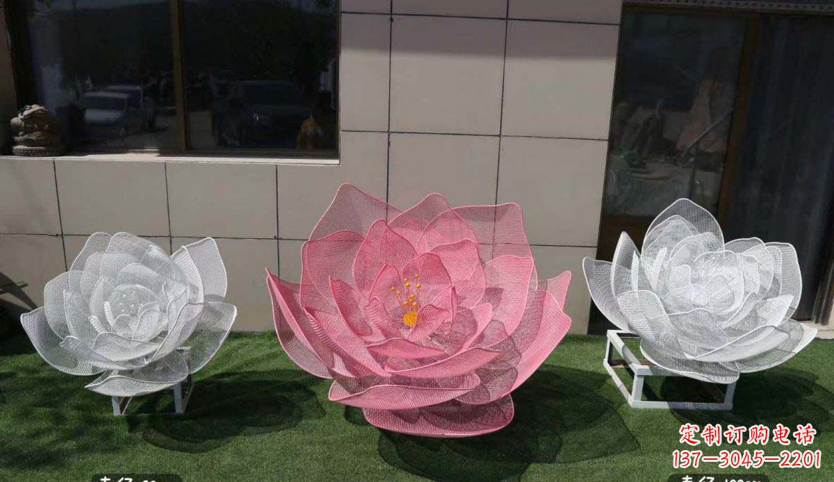 宁波精美雕刻的不锈钢荷花雕塑
