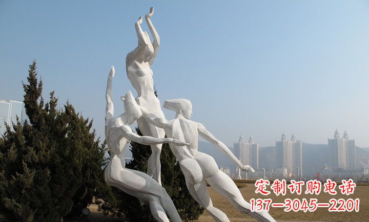 宁波中领雕塑:优雅动人的不锈钢滑冰女孩雕塑