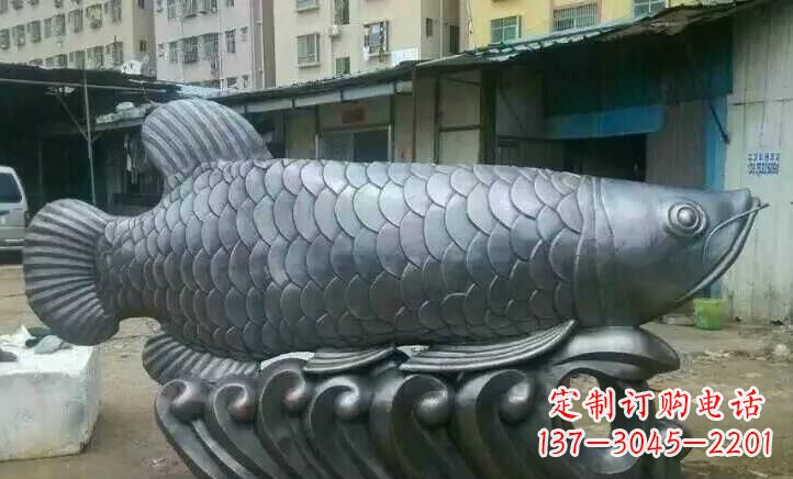 宁波广场不锈钢金龙鱼雕塑 (2)