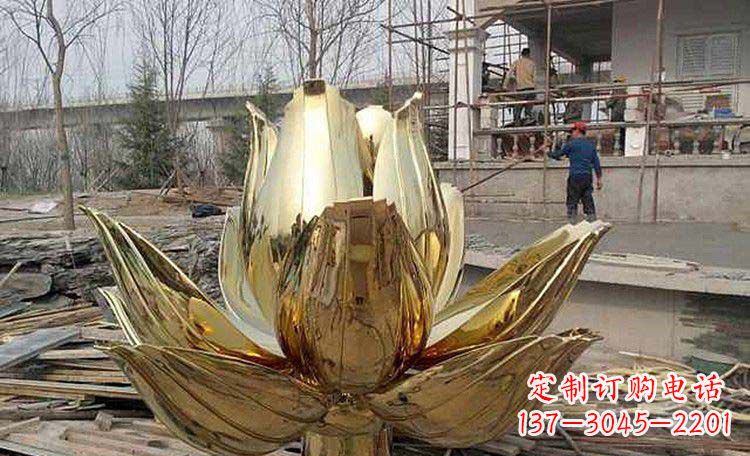 宁波广场不锈钢莲花雕塑