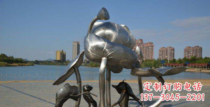 宁波精美不锈钢莲蓬雕塑
