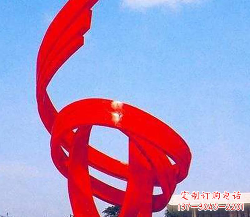 宁波中领雕塑出品:不锈钢螺旋飘带景观雕塑