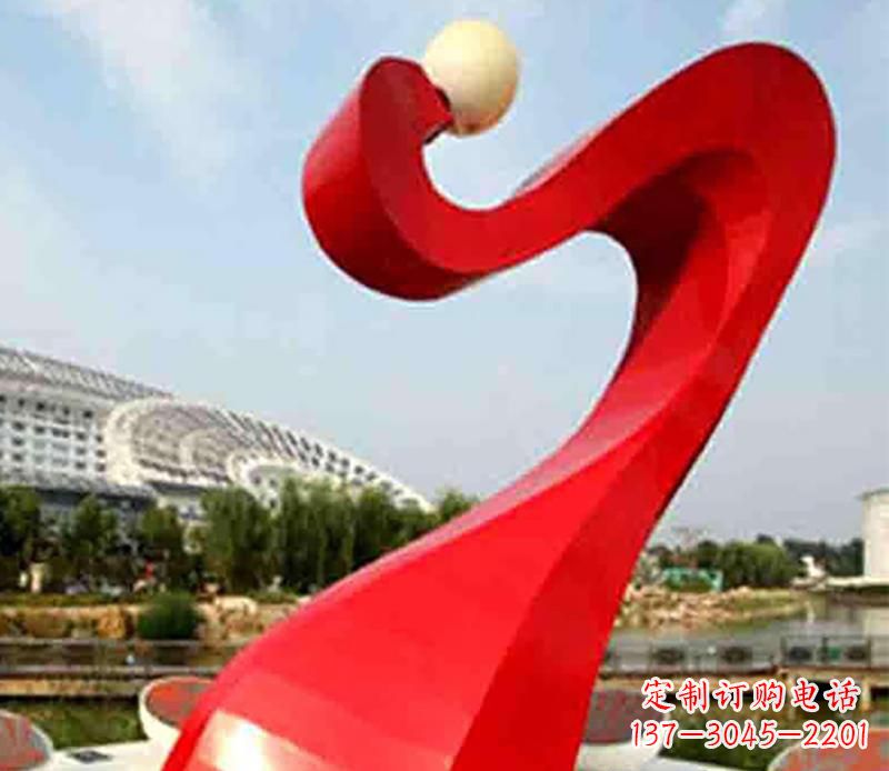宁波广场不锈钢飘带景观雕塑