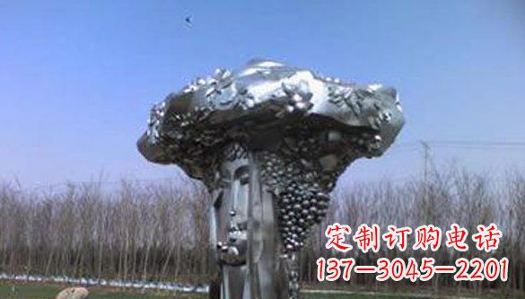 宁波广场不锈钢葡萄抽象雕塑