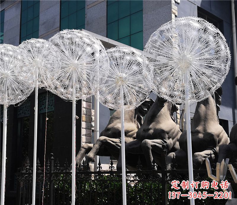 宁波广场不锈钢蒲公英雕塑