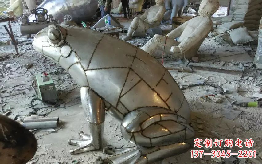 宁波中领雕塑精美不锈钢青蛙动物雕塑