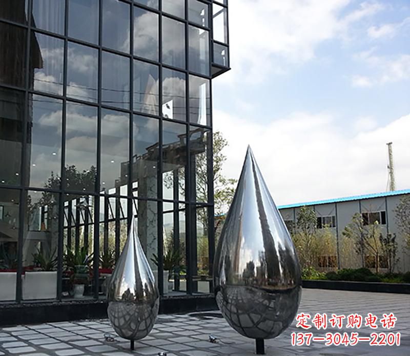 宁波中领雕塑让你的城市更加美丽——不锈钢水滴雕塑