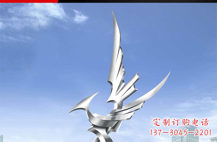 宁波广场不锈钢雄鹰摆件雕塑