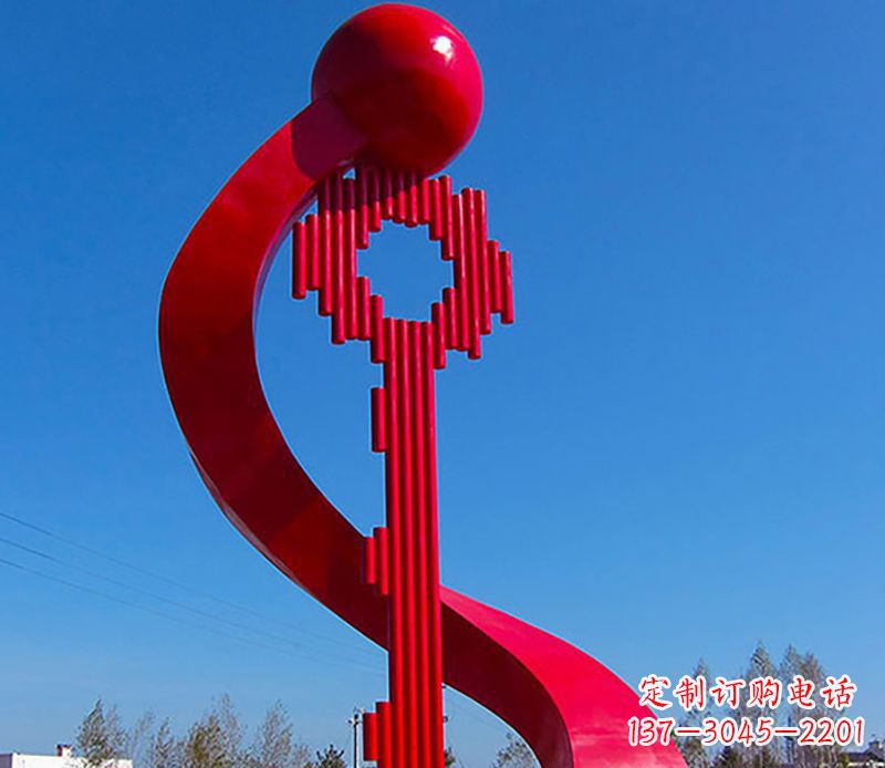 宁波广场不锈钢钥匙景观雕塑