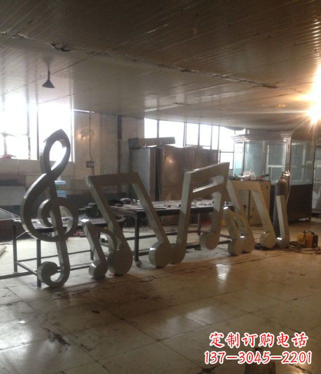 宁波广场不锈钢音符景观雕塑