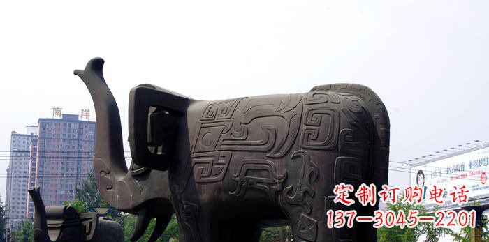 宁波中领雕塑|大象铜雕塑