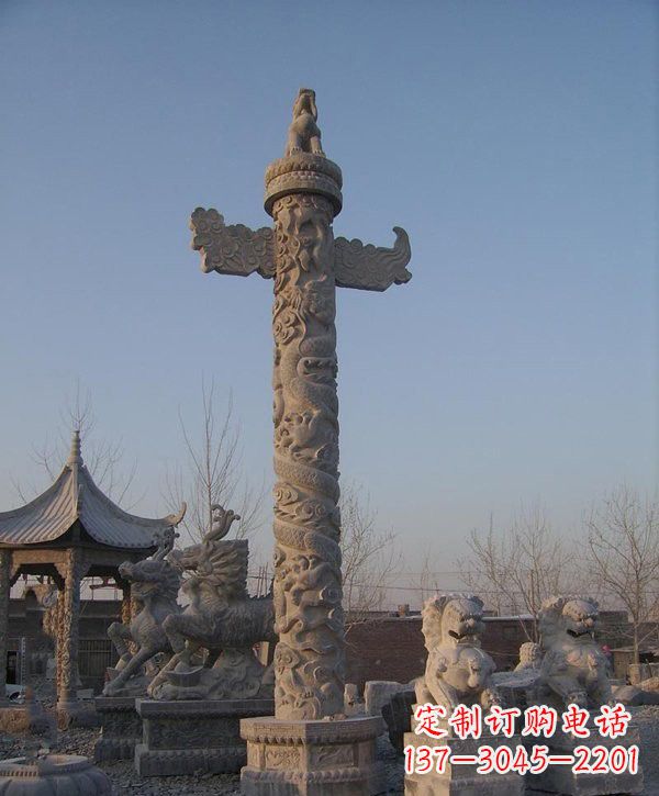 宁波广场大理石华表雕塑