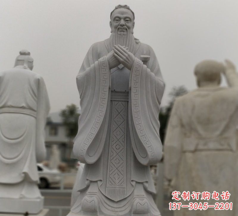 宁波广场大理石孔子石雕