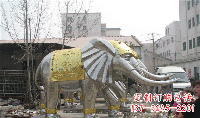 宁波巨大不锈钢大象雕塑