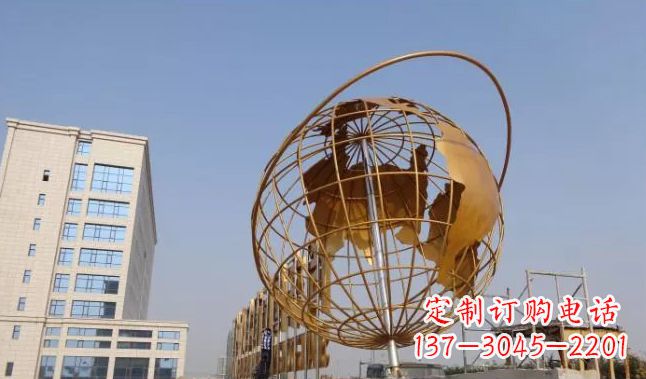 宁波广场地球仪不锈钢雕塑