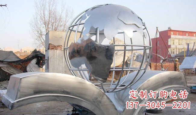 宁波广场地球不锈钢雕塑