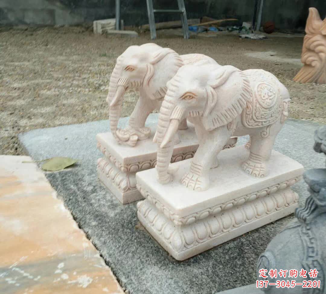 宁波广场动物大象石雕