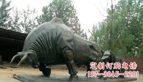 宁波广场耕地牛铜牛铜雕