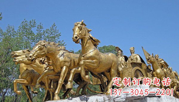 宁波广场古代马车景观铜雕