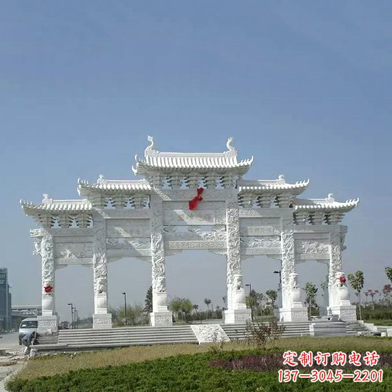 宁波精美石牌坊雕塑,美化您的空间