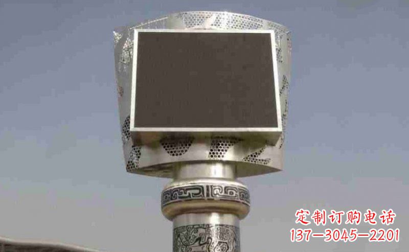 宁波广场火炬不锈钢雕塑_2