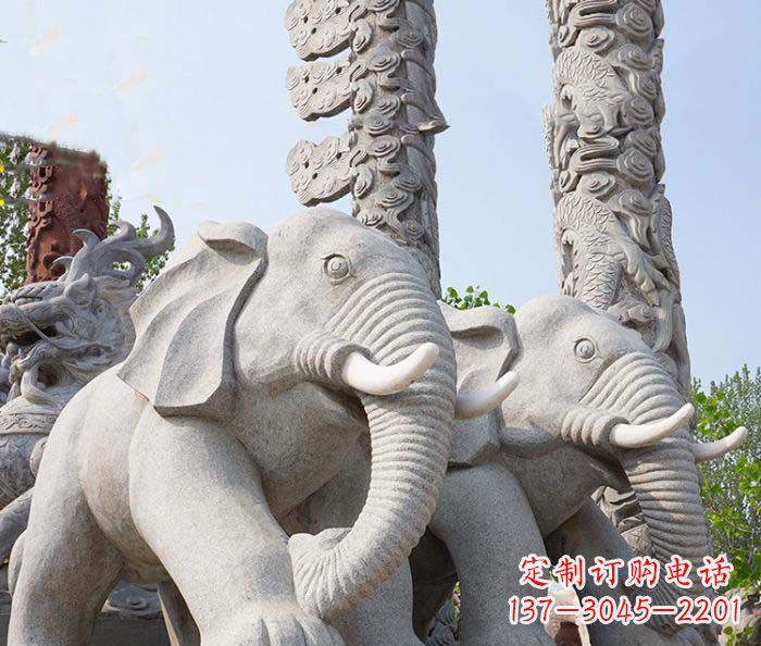 宁波精美大象雕塑,点缀广场雅致之美