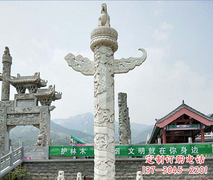 宁波广场景观大理石华表石雕