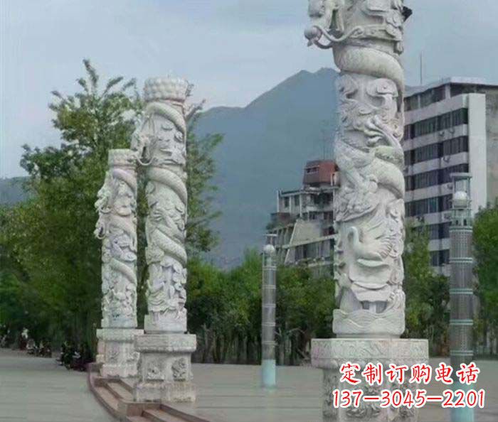 宁波定制精美的盘龙柱石雕