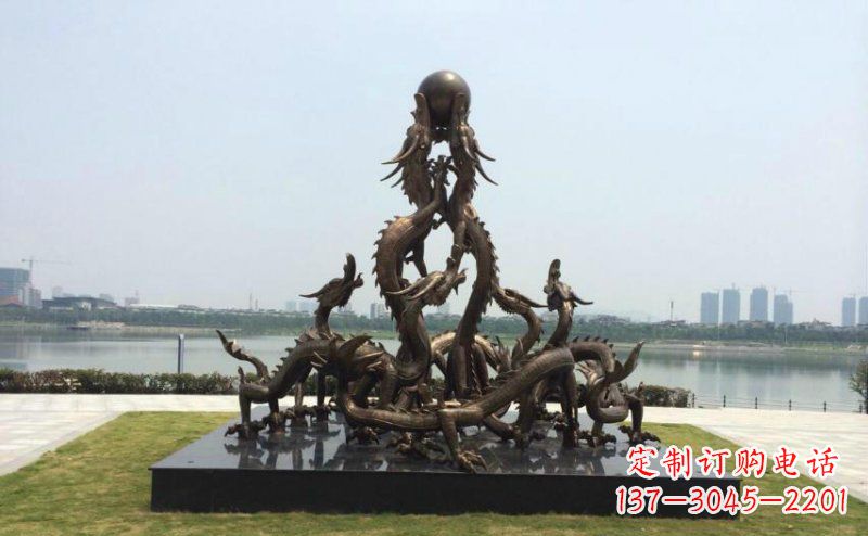 宁波广场九龙不锈钢雕塑，雕刻永恒之美