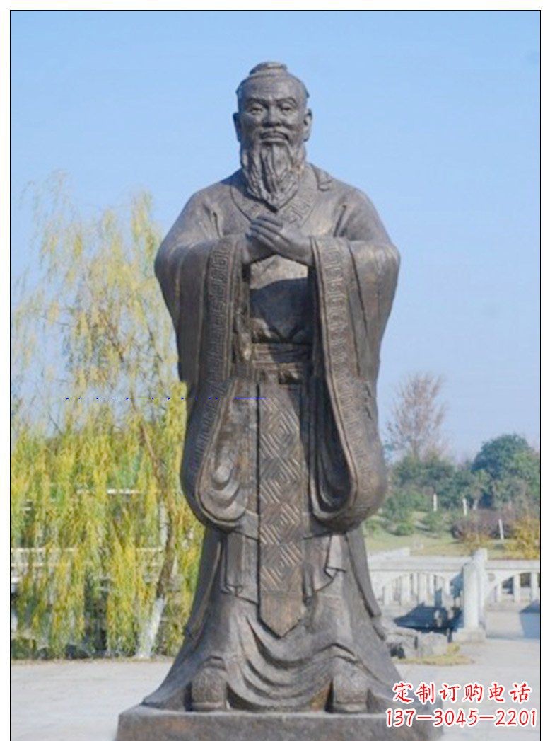 宁波广场孔子铜雕