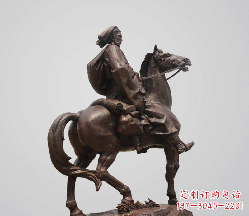宁波广场欧式骑马人景观铜雕