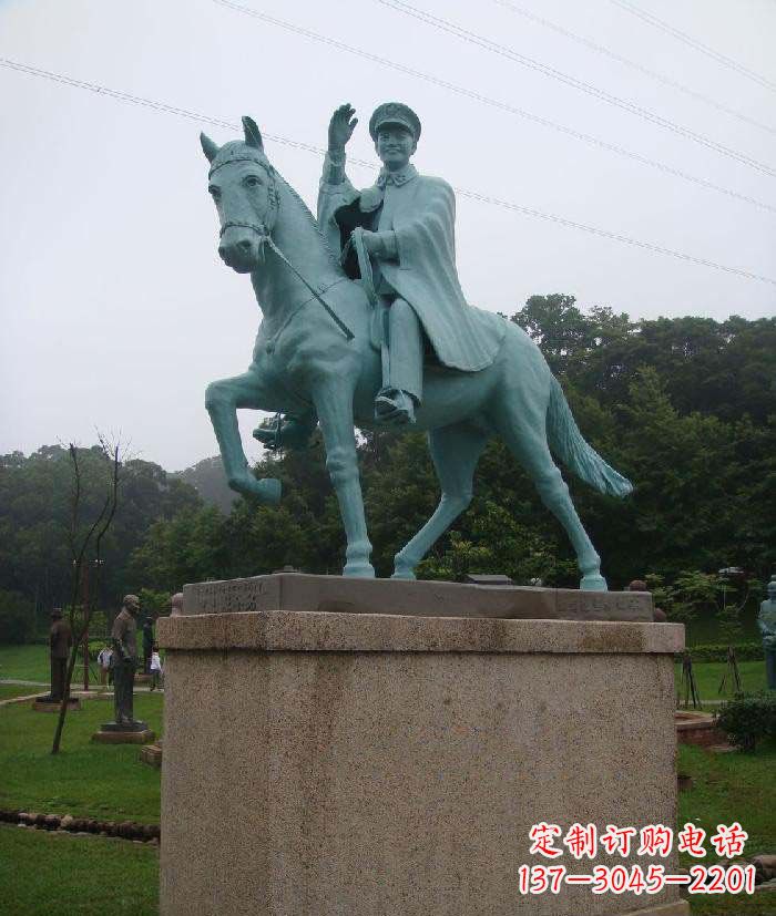 宁波解放军景观铜雕骑马雕塑