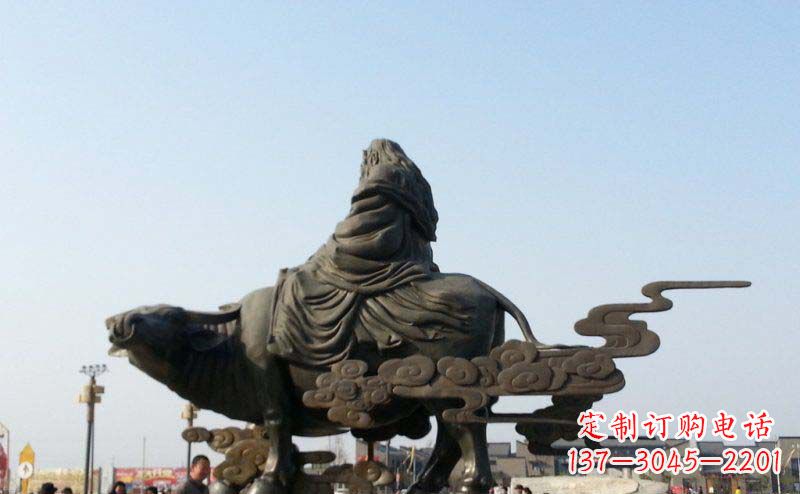 宁波精美雕塑-老子景观铜雕