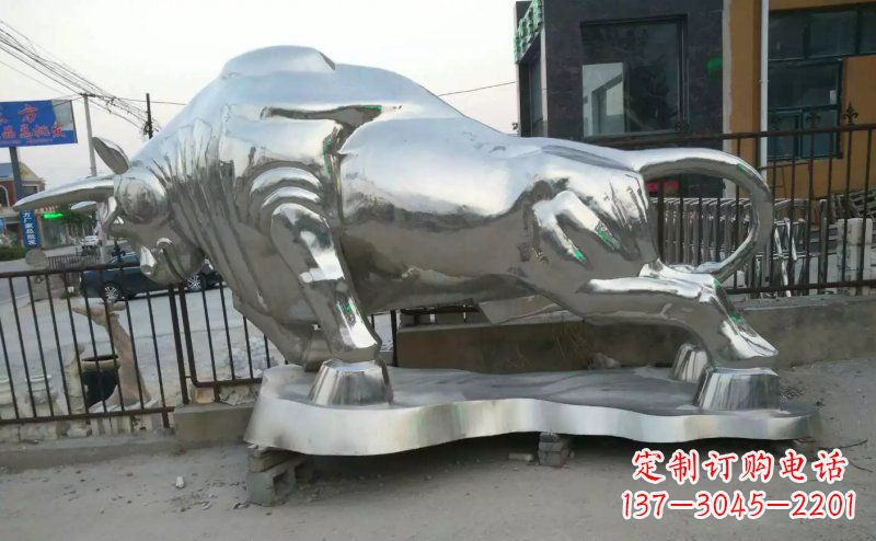 宁波独特的拓荒牛不锈钢雕塑