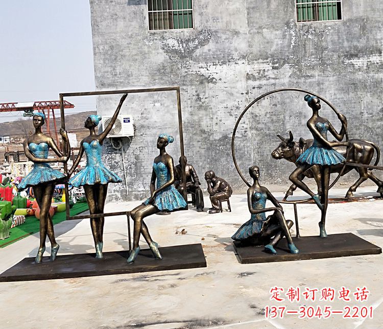 宁波领雕塑-精美女性铜雕塑